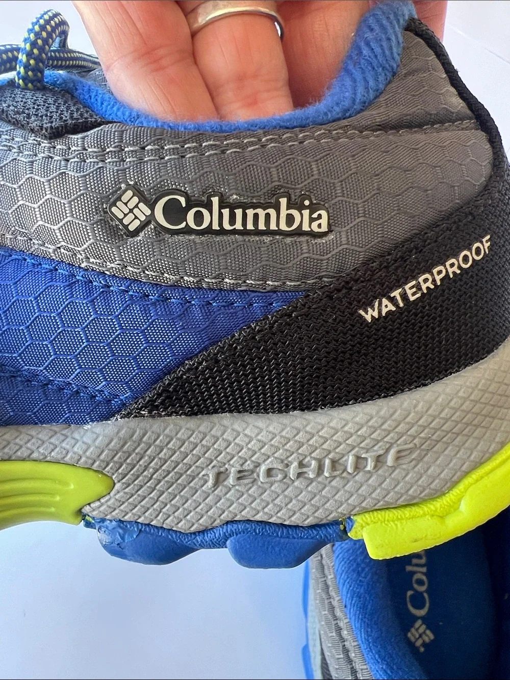 Columbia Kids Royal Blue & Neon Yellow Trail Sneakers